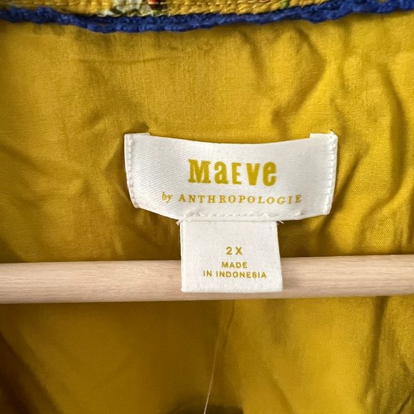 Anthropologie Maeve Golden Wrap Mini Dress - Picture 8 of 9